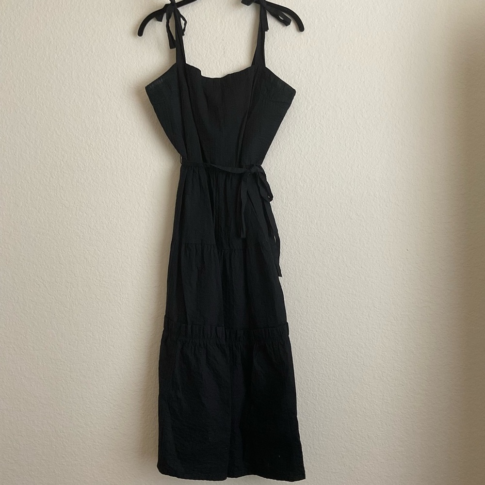 Topshop Tie Strap Midi cotton Dress
